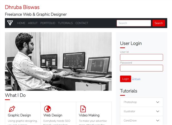 Dhruba Biswas | Freelance Web And Graphic Designer | Online Trainer